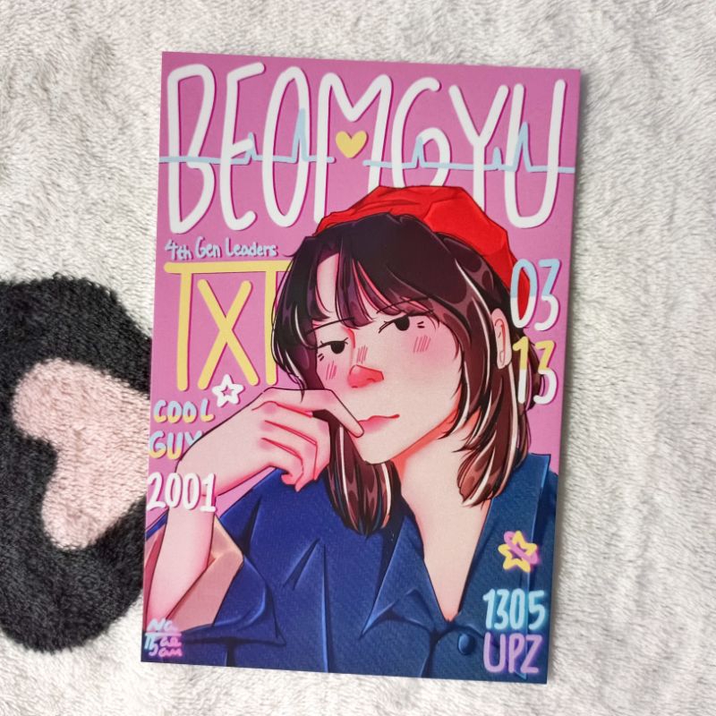 TXT Beomgyu Postcard Fanmerch Fanart by Nattaebam