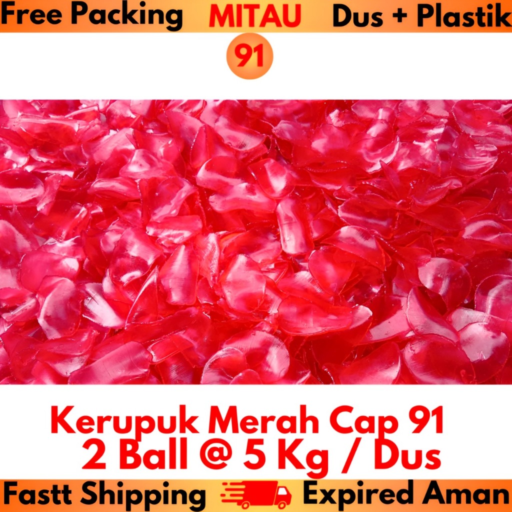 

Kerupuk Merah 5Kg 2 Ball/Dus