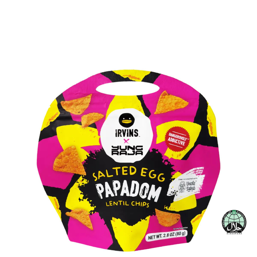 

IRVINS X YUNG RAJA SALTED EGG PAPADOM 80g