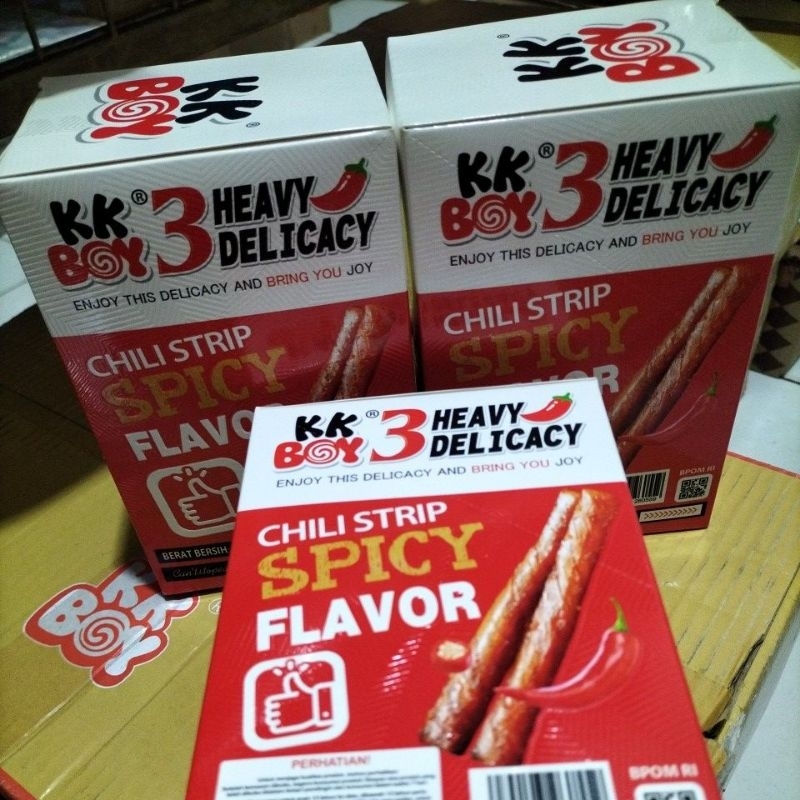 

Latiau Kk Boy Chili strip spicy Flavor Enak Isi 20 Pcs