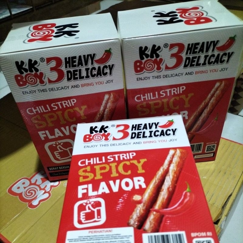 Latiau Kk Boy Chili strip spicy Flavor Enak Isi 20 Pcs