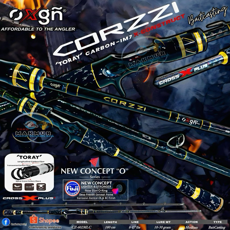 Joran BC OXGN CORZZI | 'TORAY' CARBON-IM7 X-CONSTRUCT | Ring Guide Full Fuji O concept