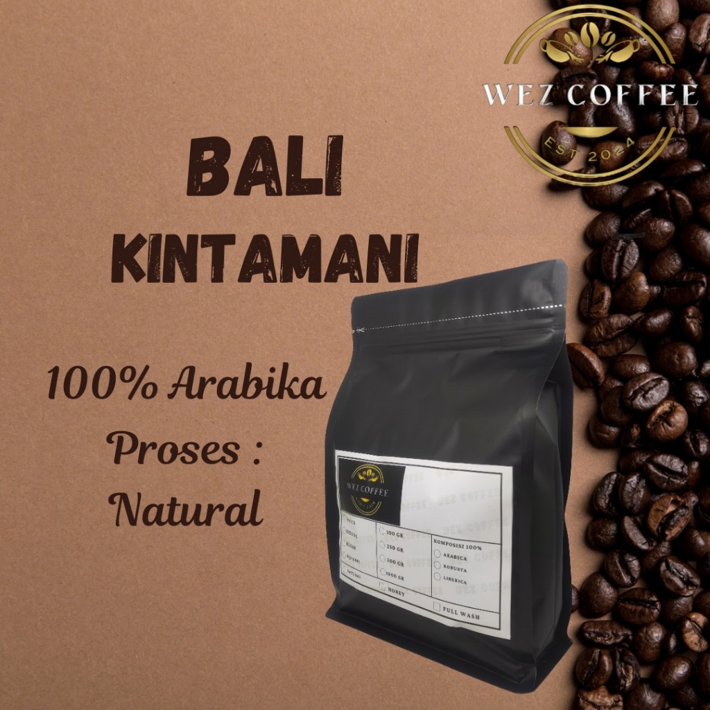

Kopi Kintamani Bali Natural Coffee Beans 100gr - 250gr