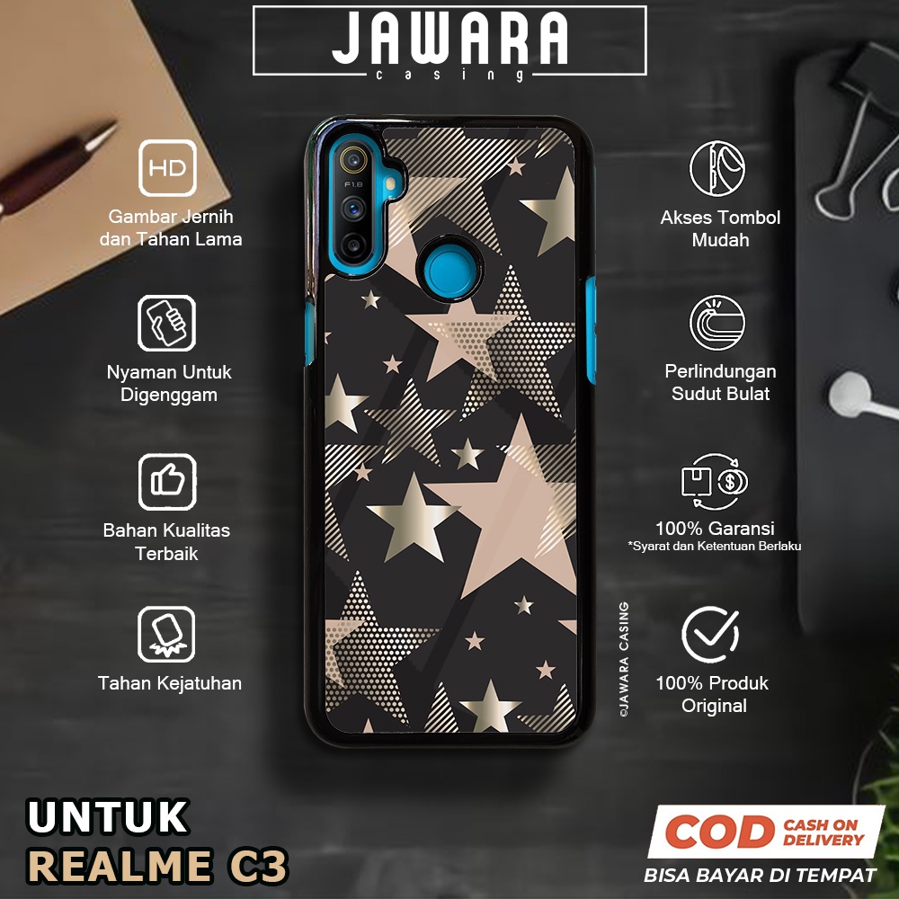 Case Realme C3 Casing Realme C3 [STAR] Premium Case Glossy Case Hp Realme Jawara Casing Hp Realme C3