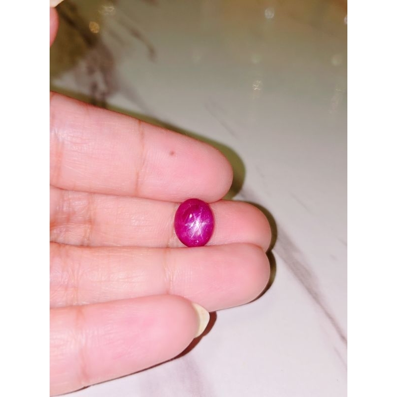 Batu Cincin Ruby Star Burma + Sertifikat