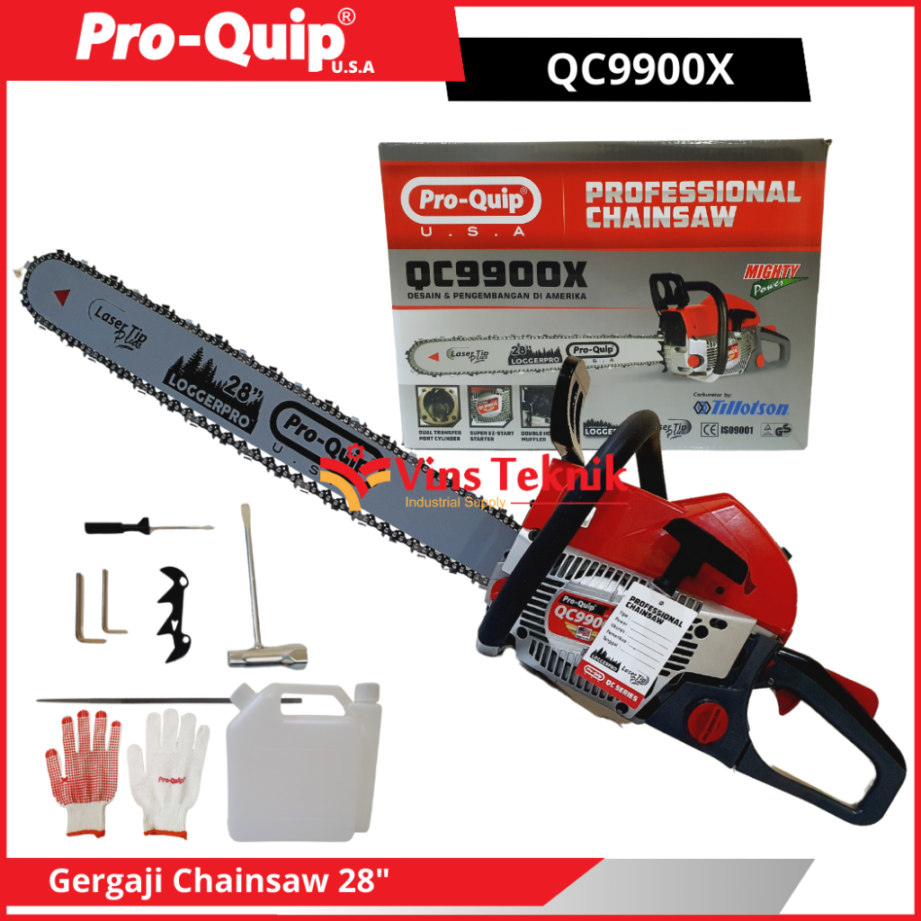 Gergaji Kayu Pohon Chainsaw Chain Saw 28inch QC 9900 PROQUIP QC9900X