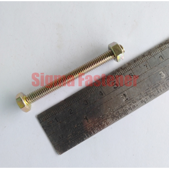 Baut Mur Kuning (BMK) M6 Panjang 60 - 100 mm