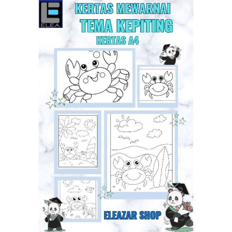 

Kertas Mewarnai Tema Kepiting