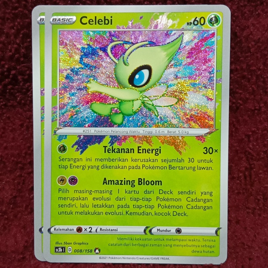 Celebi Amazing Rare A sc3b - Pokemon TCG Indonesia foil holo