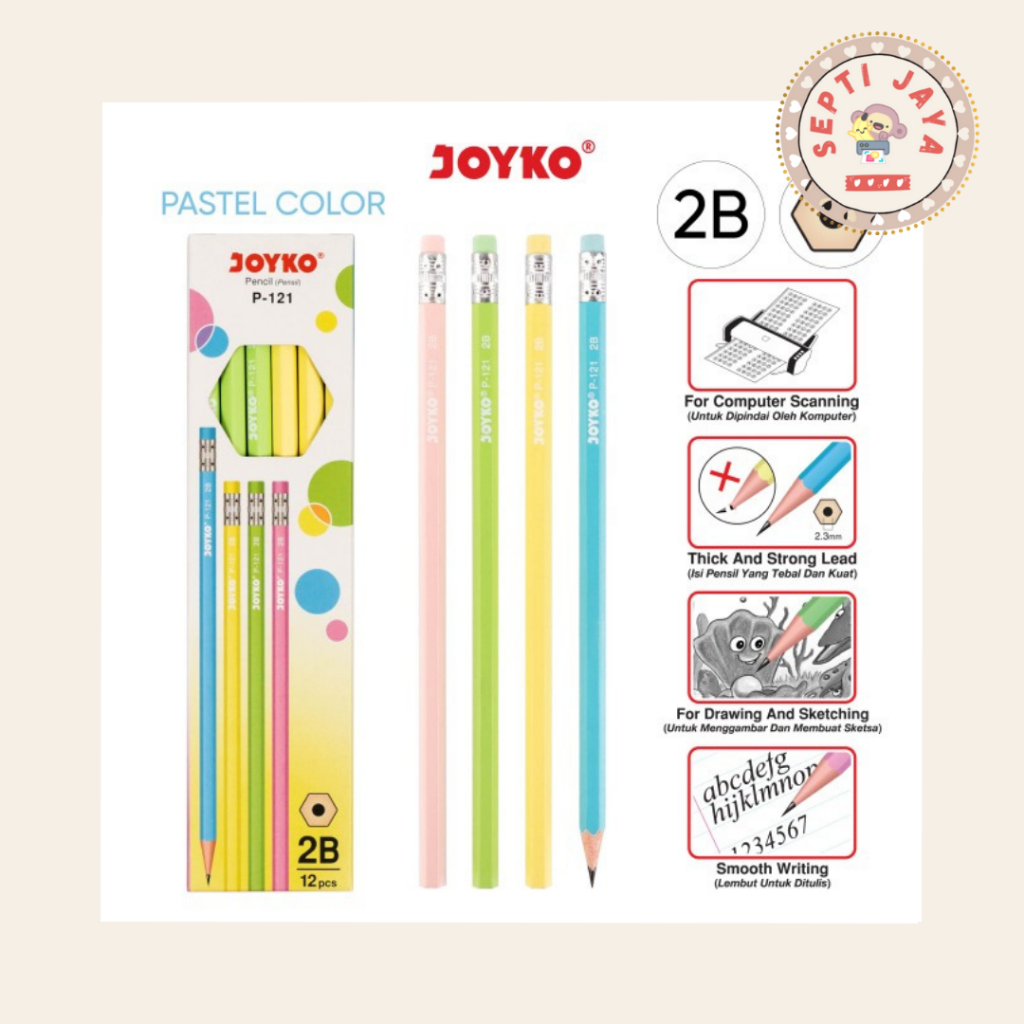 

Pensil Joyko 2B Pastel P-121