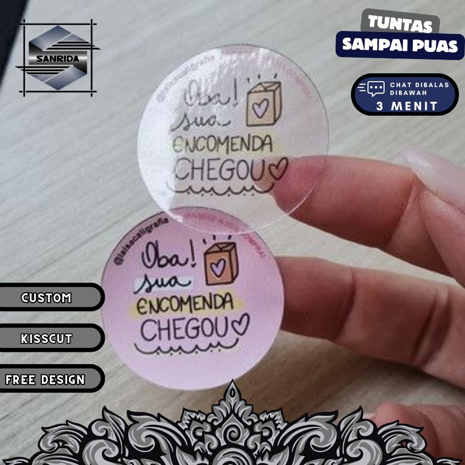 

Cetak Stiker Custom Anti Air Sticker Segel Label Makanan Minuman Kemasan Produk Vinyl A3+ Murah