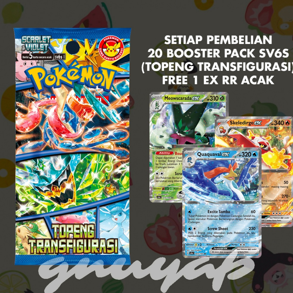 TRENDY topeng transfigurasi SV6S mask of change crimson haze booster pack pokemon tcg indonesia card