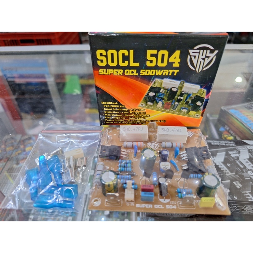 POWER DRIVER KIT SOCL 504 PCB FIBER 500W SUARA MANTAP SKY