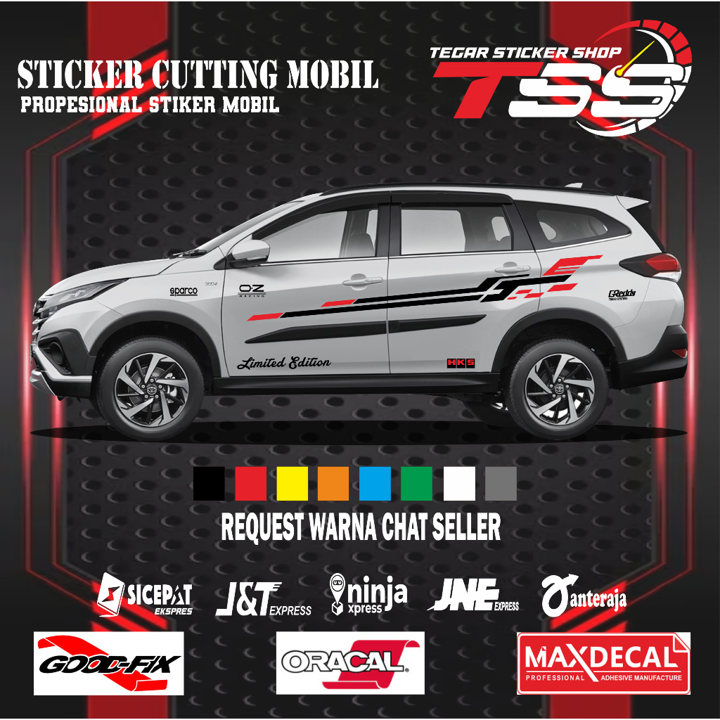 sticker mobil rush sticker mobil toyota rush sticker lis mobil sticker motif variasi body mobil