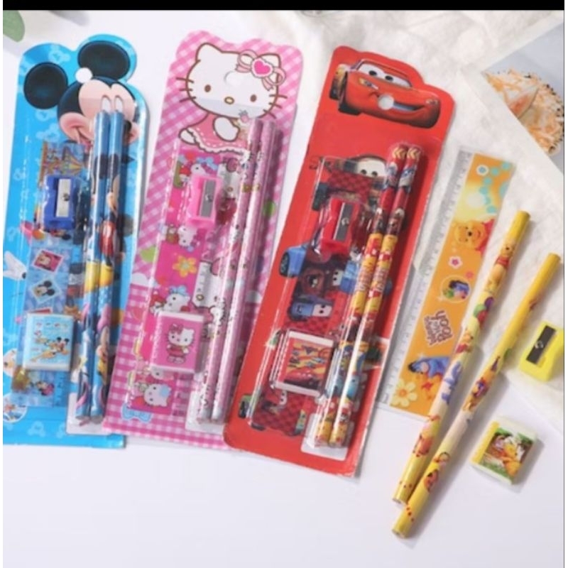 

ALAT TULIS SEKOLAH 5 in 1 KARAKTER LUCU / MINI