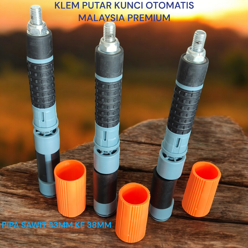 KLEM PUTAR KUNCI OTOMATIS PIPA SAWIT 33MM KE PIPA 38MM UNTUK KERJA KERAS TAHAN DI BAWA LASAK TULANG 