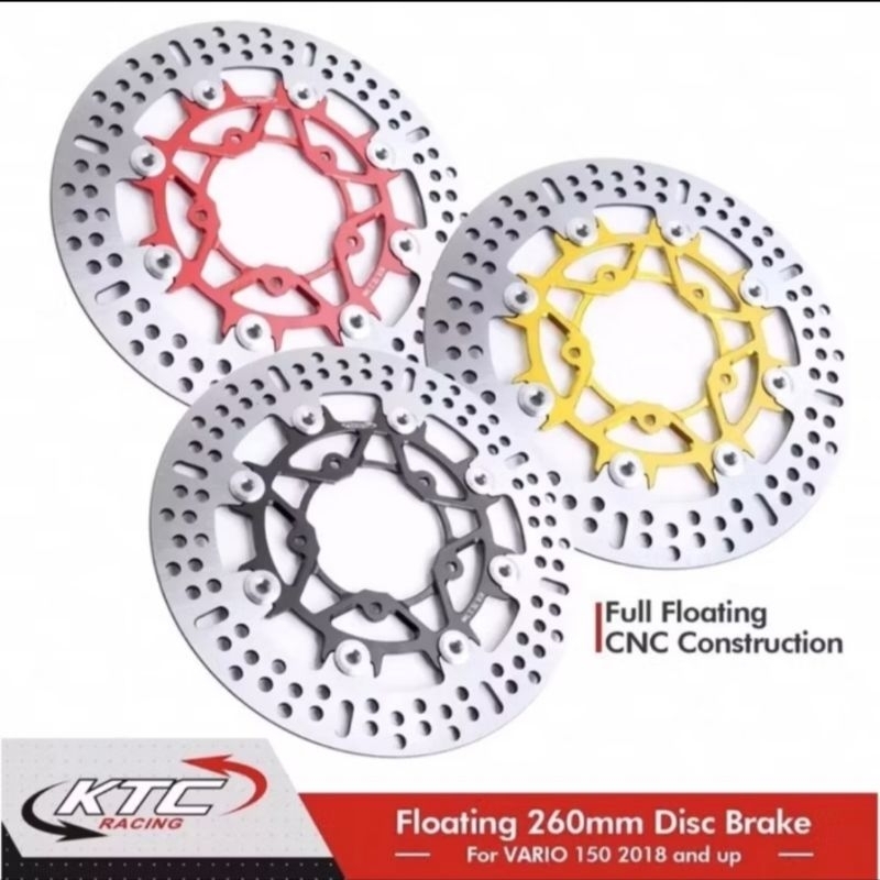 DISC BRAKE KTC 260MM FLOATING NEW VARIO 150 125 LUBANG 5 ORIGINAL KTC RACING
