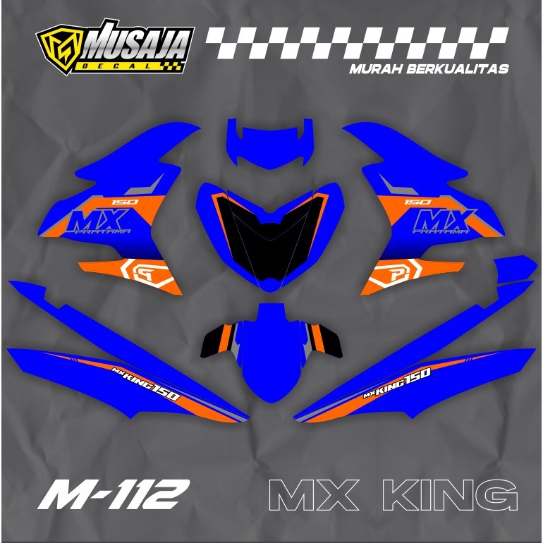 Decal Mx king full body biru oren  - decal mxking