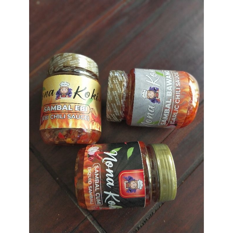 

HARGA PAKET UNTUK 3 SAMBAL || SAMBAL CUMI, BAWANG DAN EBI/ UDANG || 200 GRAM