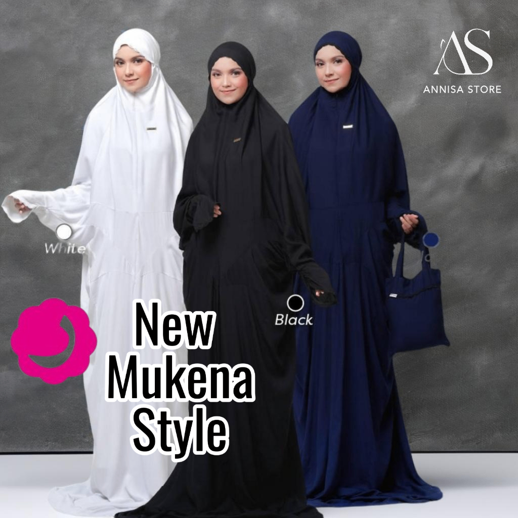 MUKENA TERUSAN RAYON RAUNA PRIDE MVL 01 / MUKENA TERUSAN POLOS WANITA BAHAN RAYON PREMIUM