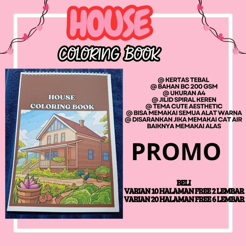 

House Healing Cozy Coloring Book Activity For Kids Adults Buku Mewarnai Anak Remaja Dewasa Aesthetic