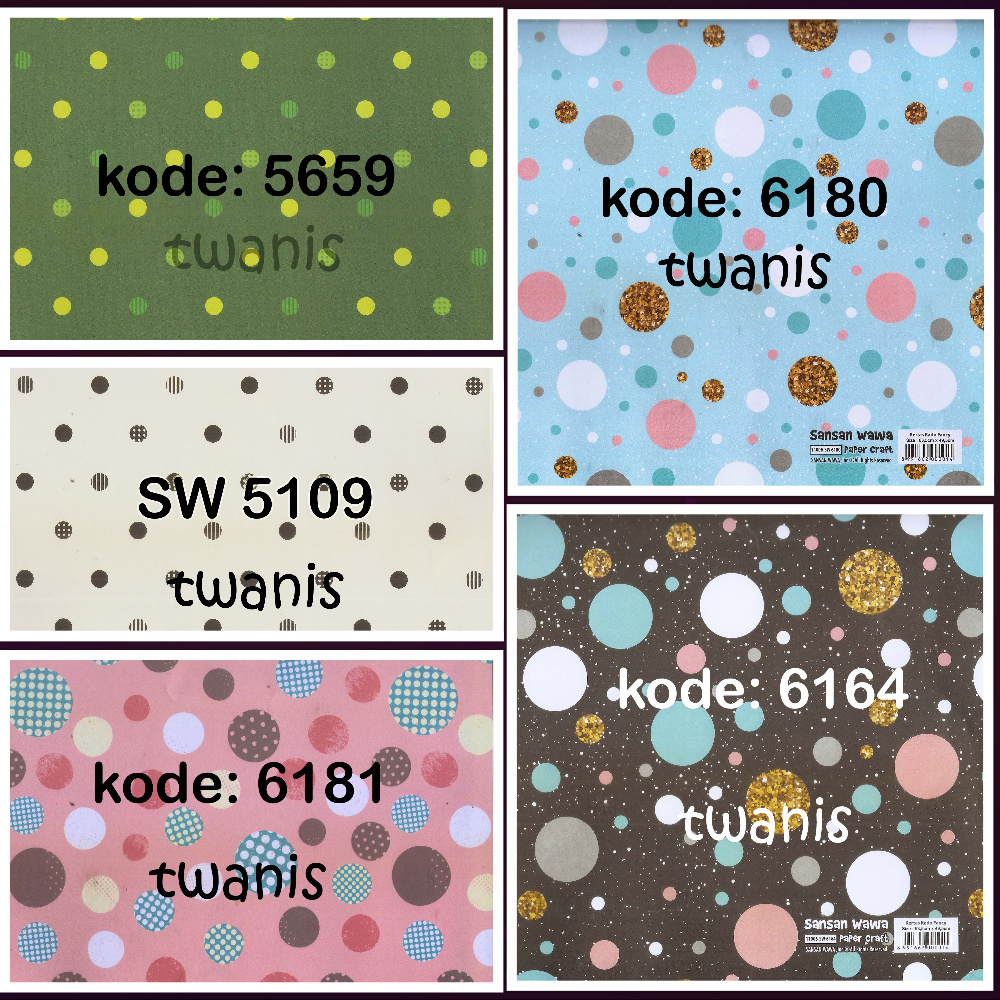 

Kertas Kado Bulat Polkadot SANWA isi 25 lembar