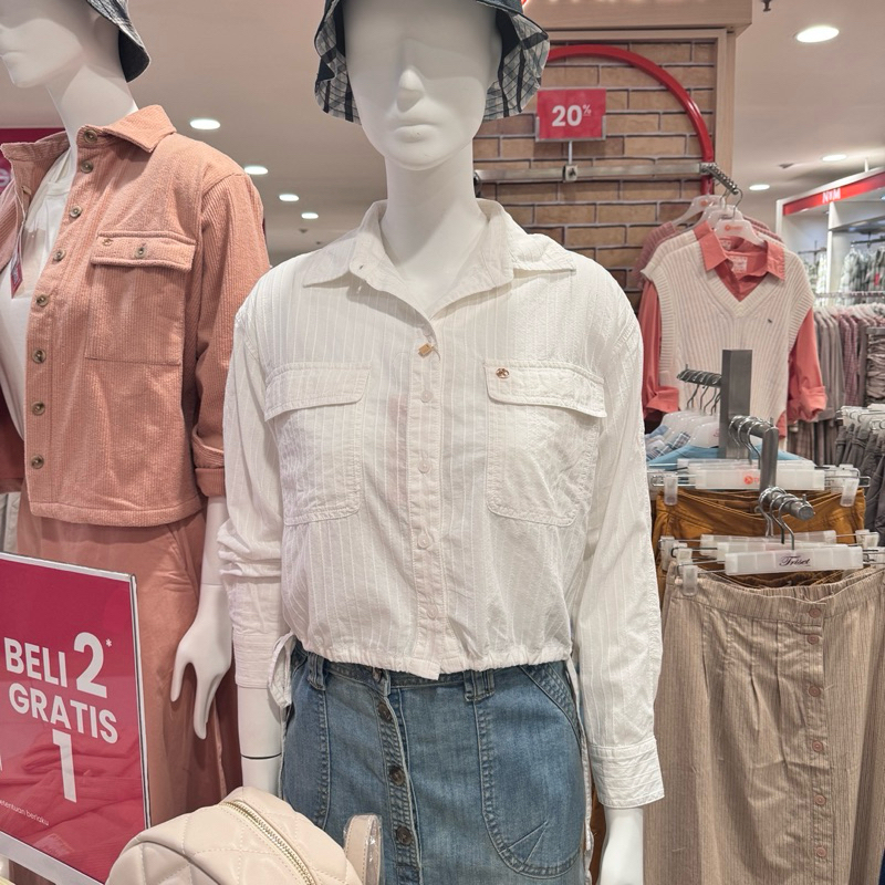 TRISET - NEW Kemeja Blouse Putih Wanita (S-XL)