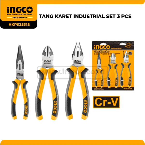 TANG KARET INDUSTRIAL SET 3 PCS  HKPS28318  INGCO