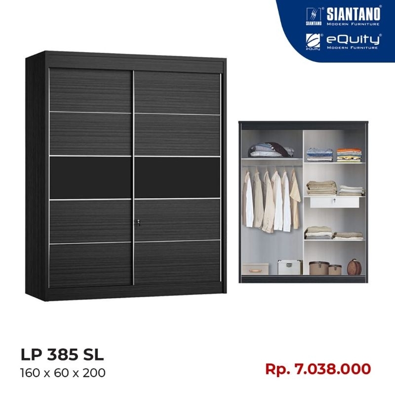 Lemari Pakaian 4 Pintu Sliding Siantano 385