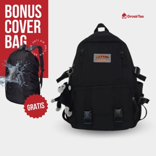 Tas Ransel Backpack Kanvas pria Wanita Tas punggung ALBA