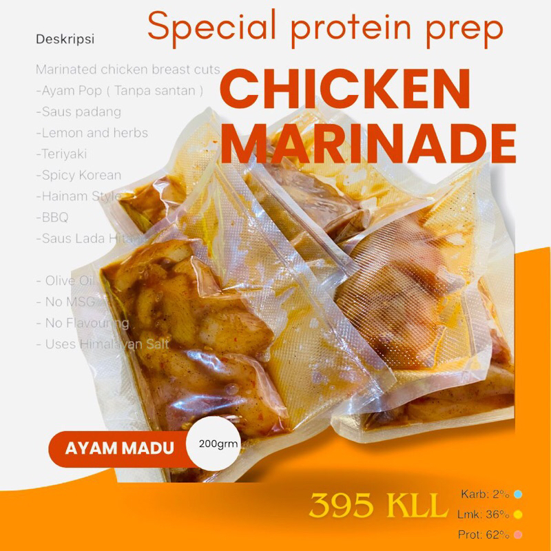 

[Frozen Food] Dada Ayam Marinasi - Siap Masak | Low Kalori & Low Fat