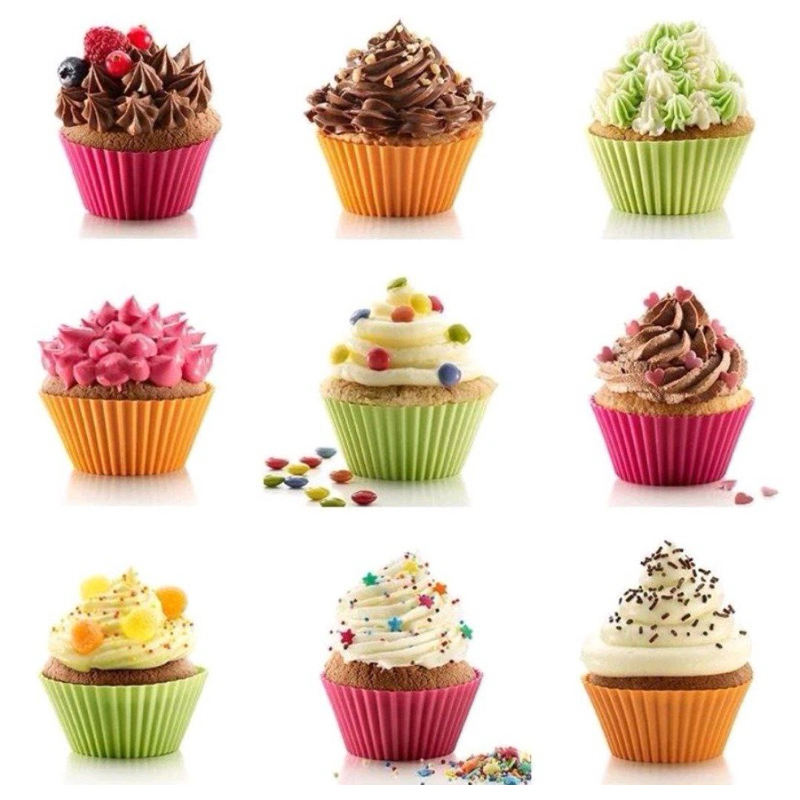 TERMURAH CETAKAN PUDING KUE COKLAT SILIKON KOTAK CUPCAKE MUFFIN CUP CAKE BUNGA TALAM I CETAKAN KUE S