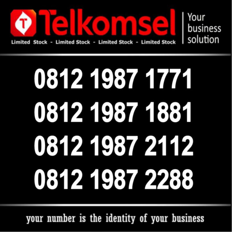 NOMOR CANTIK SIMPATI TELKOMSEL MURAH TAHUN 1987 EKOR RAPI
