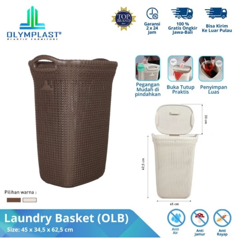 Keranjang Baju Jumbo / Keranjang Baju Kotor Laundry / Tempat Baju Kotor BATAM