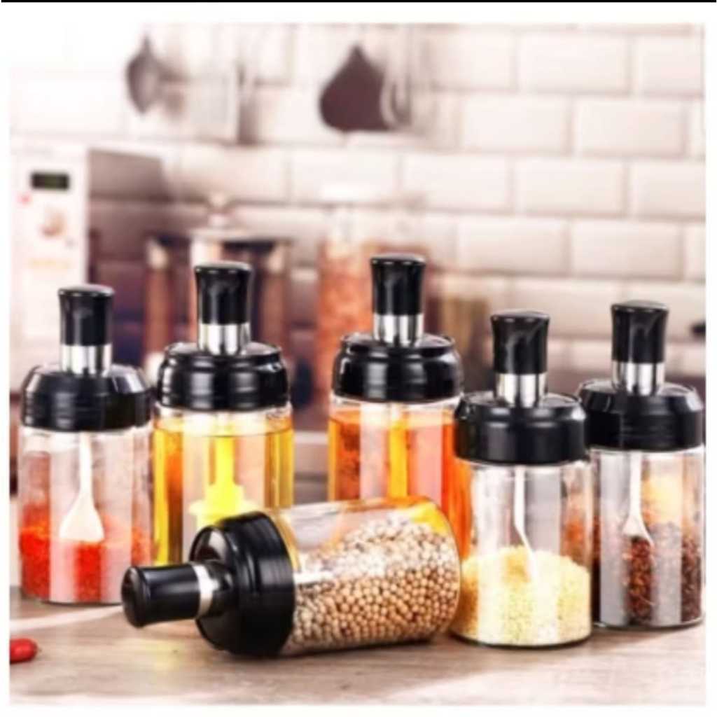 BOTOL BUMBU KACA | TEMPAT BUMBU DAPUR | PERLENGKAPAN DAPUR / KOTAK TOPLES BUMBU