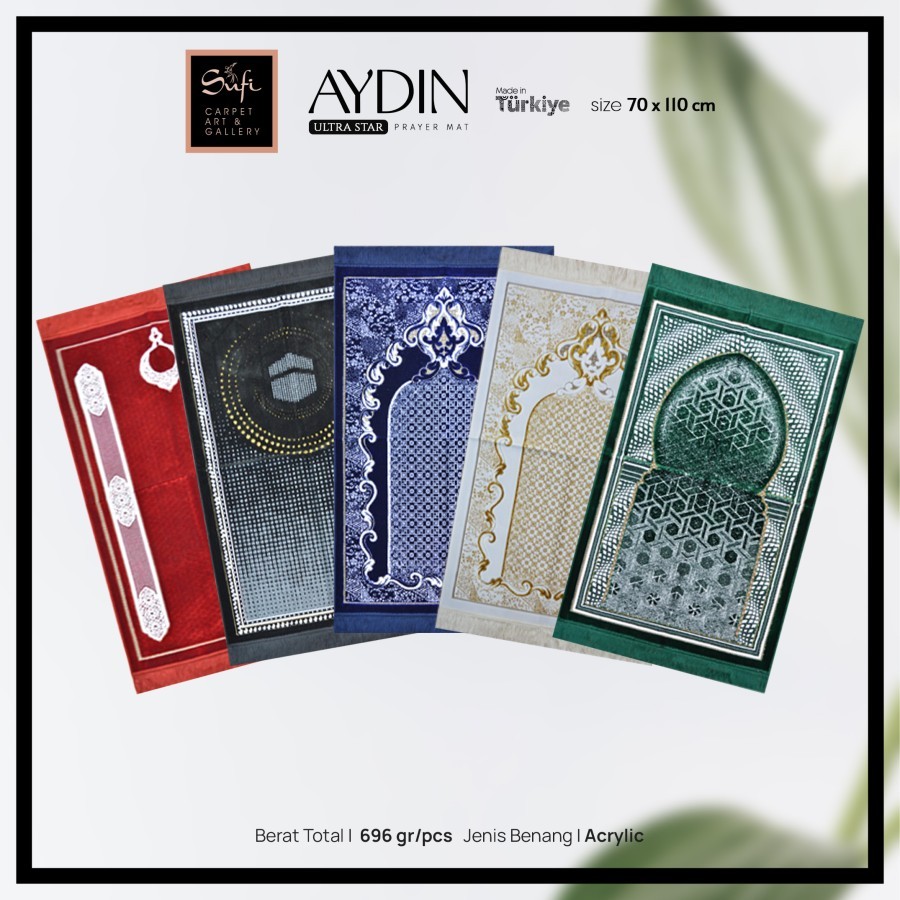 Sajadah Lipat Turki Halus Aydin Ultra Star 70x110 Cm