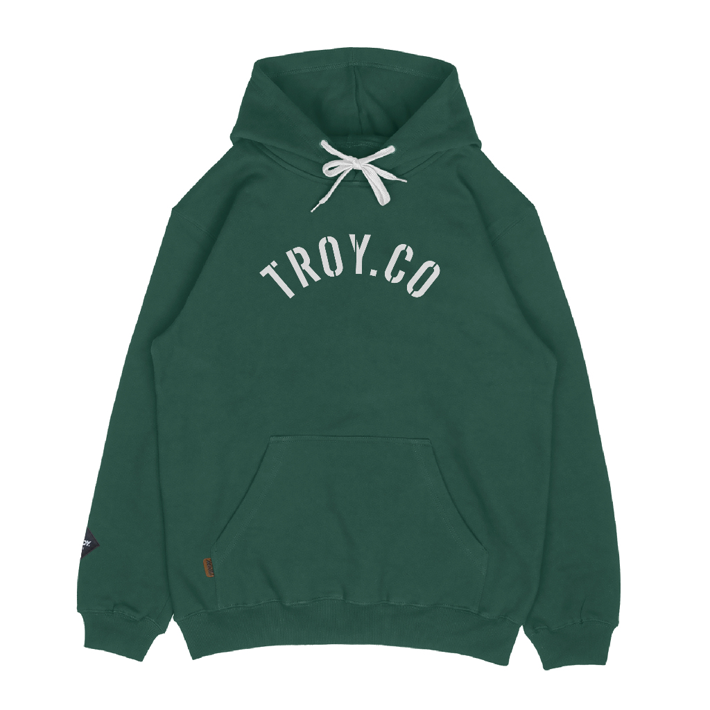 Troy Company Hoodie Forest Green Old School - Hoodie Pria Hijau KH 2714