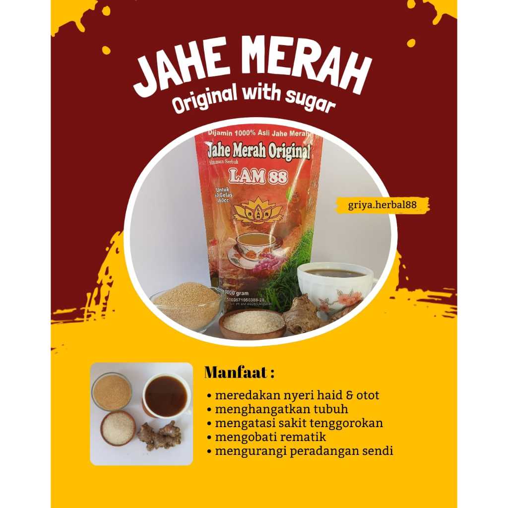 

JAHE MERAH ORIGINAL - INSTANT KEMASAN 1 KG