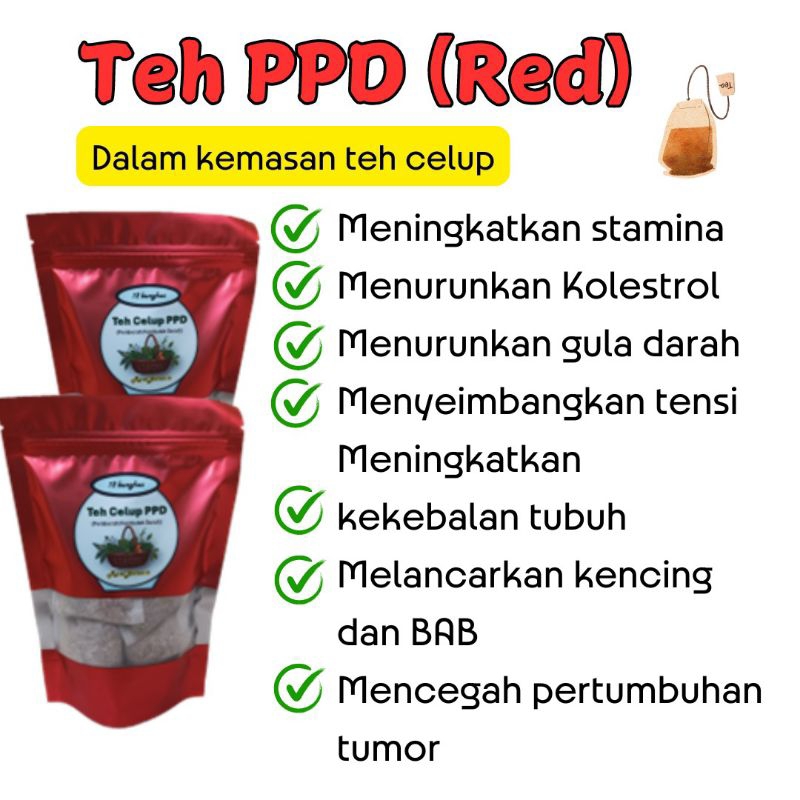 

Real Botanic Teh Herbal PPD (RED) 12 Tea Bag