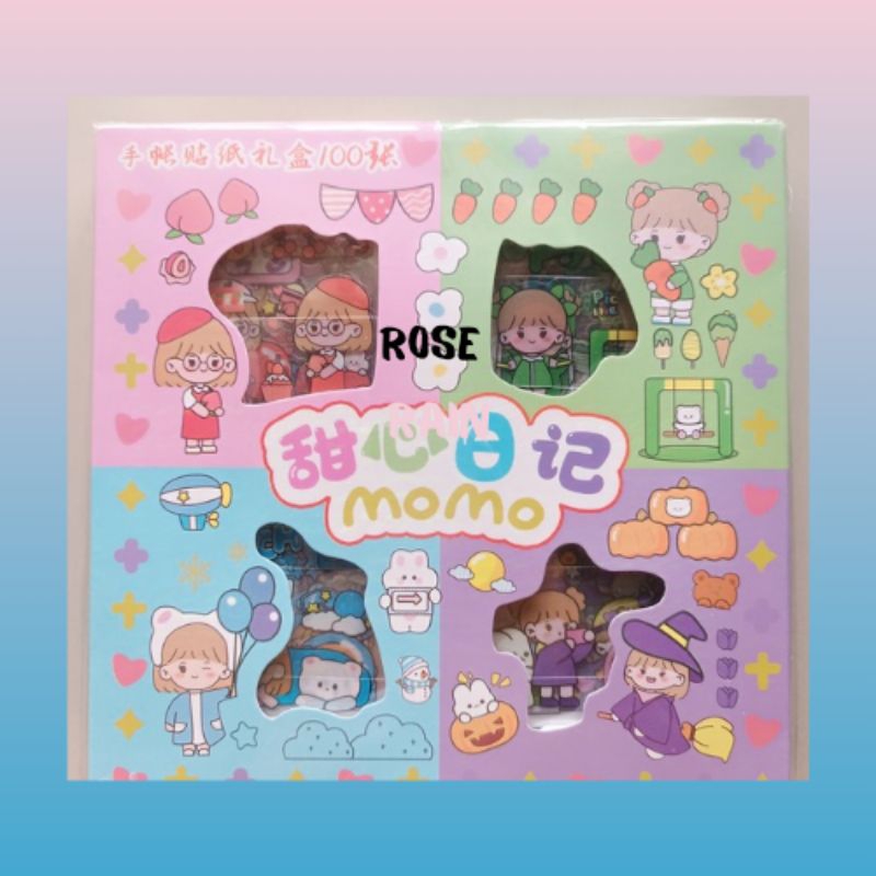 

STICKER MOMO LUCU 100 PCS PERBOX