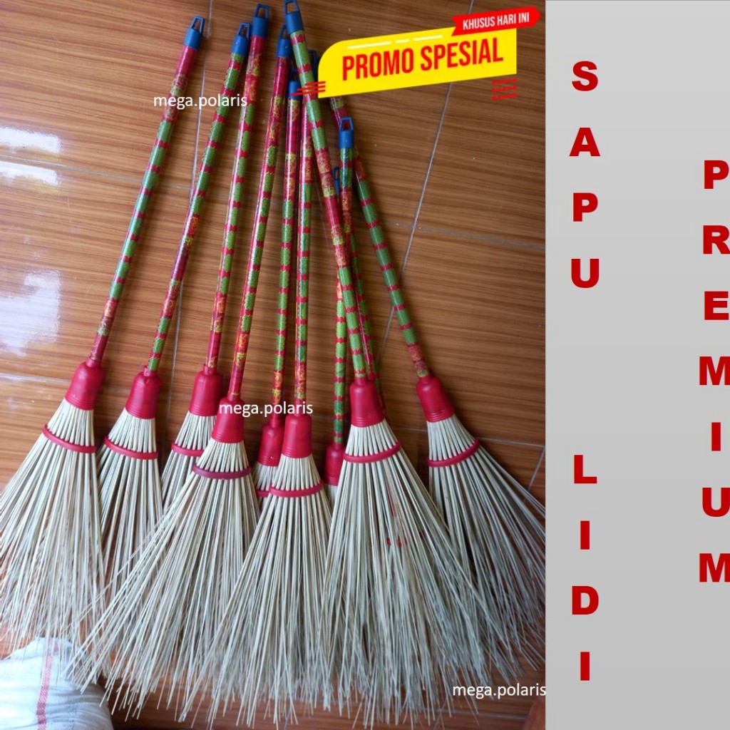 SAPU LIDI HALAMAN TEBAL PANJANG SAPU LIDI GAGANG KAYU