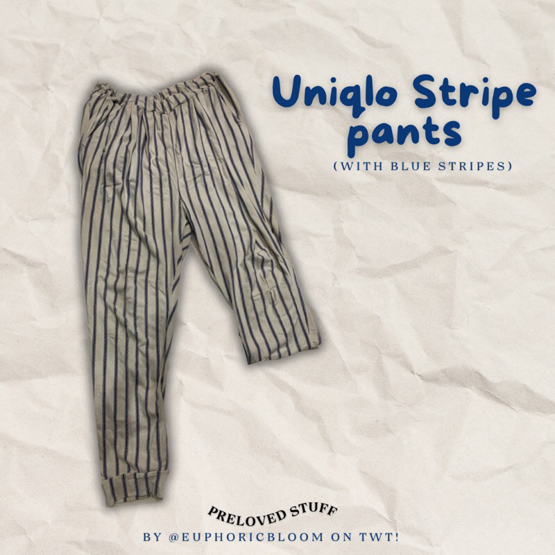 Uniqlo Stripe Pants ♥️preloved♥️