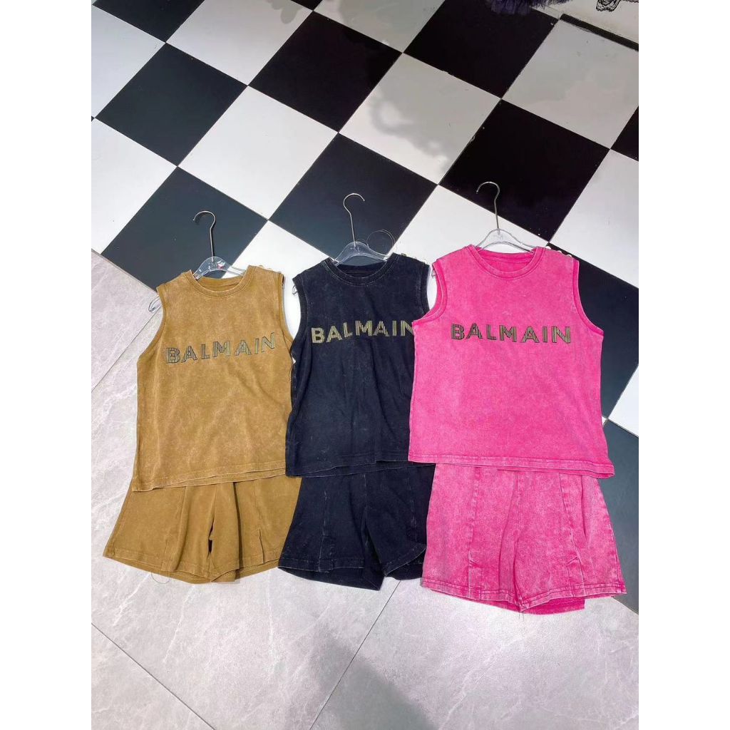 (A0047) Setelan Import Anak Cewek Kensi BALMAIN - Setelan Jalan Anak Cewek (5-10Tahun)
