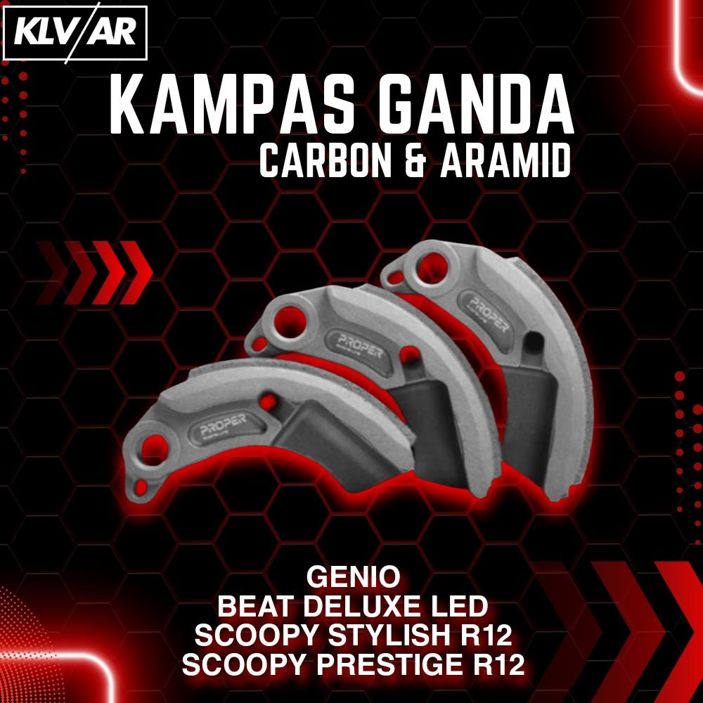 Kampas Ganda Proper Racing Line Untuk Motor Genio New Beat Deluxe Led Scoopy Stylish Prestige New Be