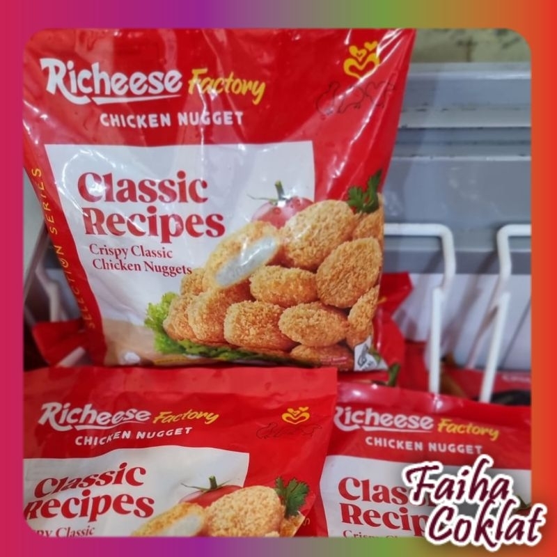 

Richeese Clasic Chicken Nuget 250 gr/Richesee Crunchy Bubble Crumb Nuget 250 gr n 500 gr