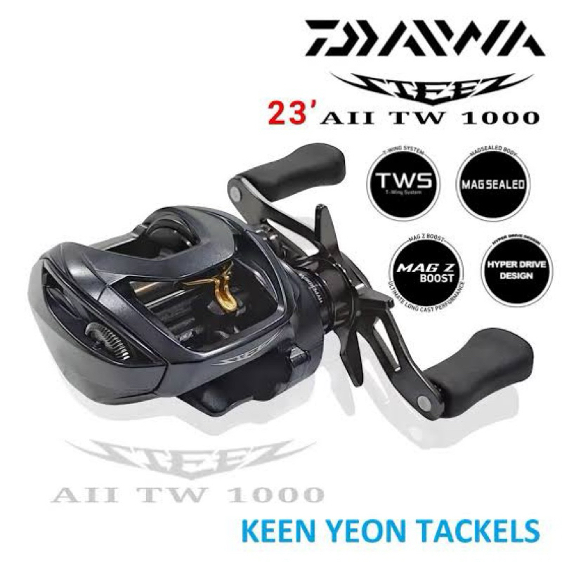 REEL DAIWA STEEZ A II TW 1000HL |REEL BC BAITCASTING HANDEL KIRI