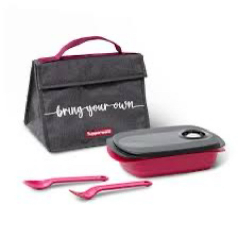 1 Set byo (bring your own) tupperware - set bekal makan dewasa( tempat makan bersekat)