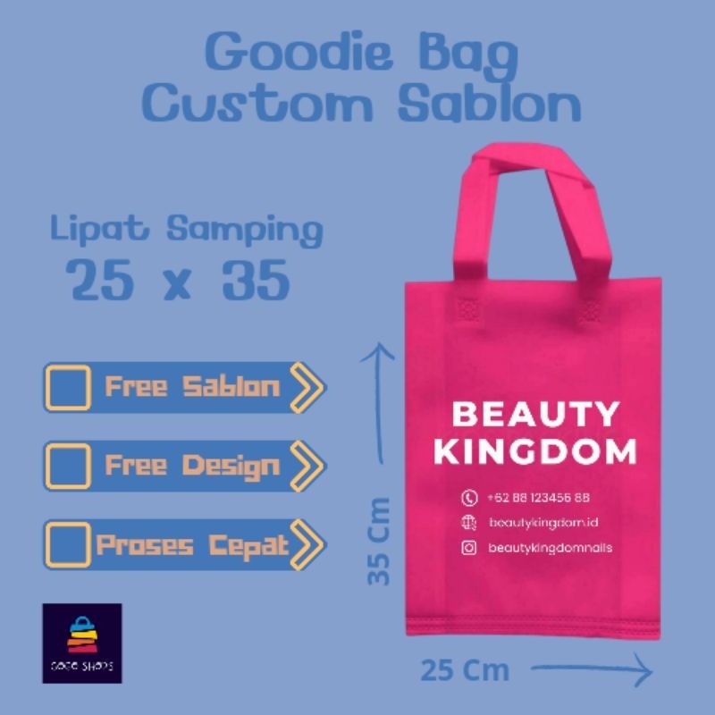 

goodie bag 25x35 custom sablon tas promosi tas kain tahlilan goodie bag custom sablon tas 25x35 sablon tas ulang tahun sablon tas tasyakuran tas wedding