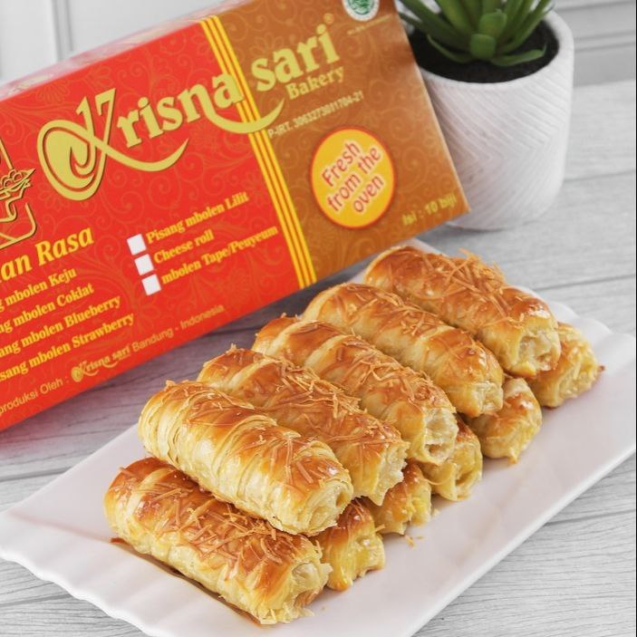 

Cheese roll isi keju 10 pcs krisna sari bakery