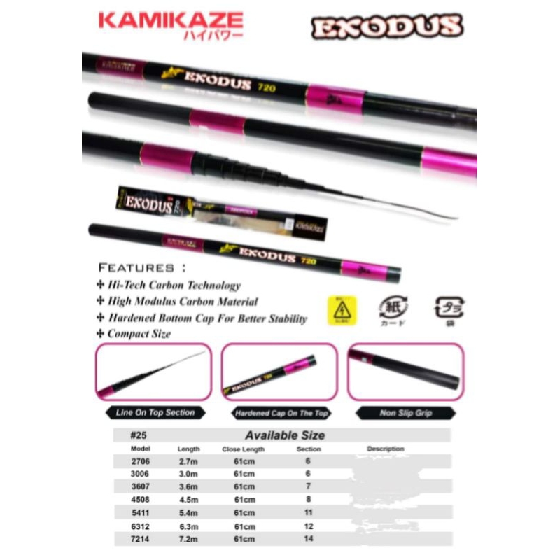 TEGEK PANCING RINGAN KAMIKAZE EXODUS 270 & 300